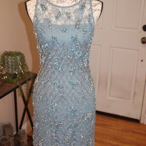 Adrianna Papell Midi Formal Beaded Dress
